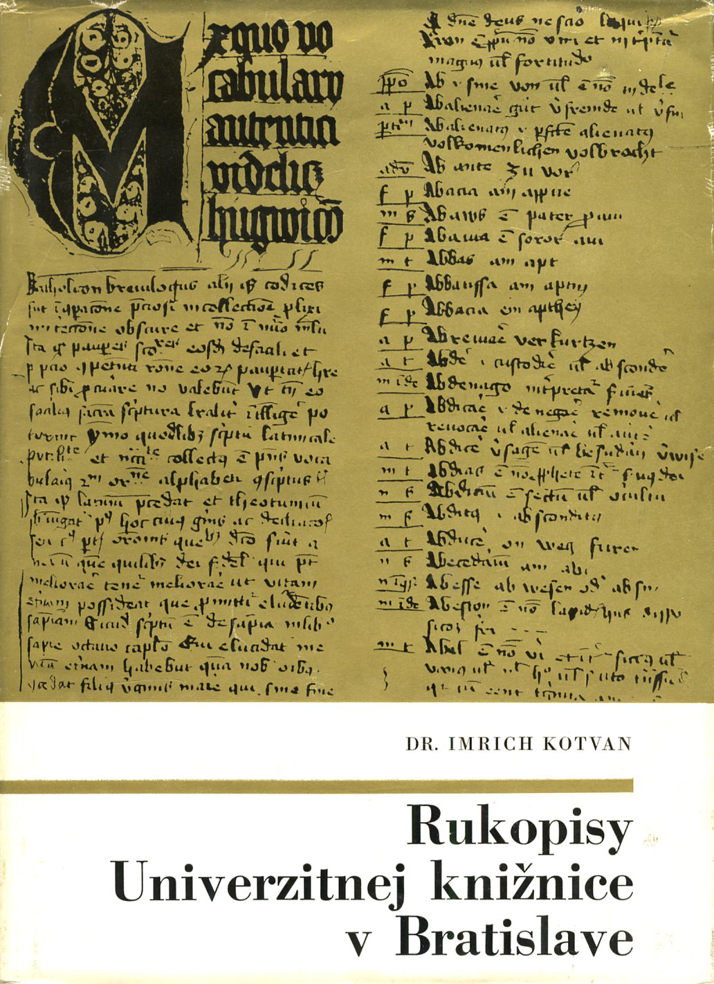 Rukopisy Univerzitnej knižnice v Bratislave (Imrich Kotvan)